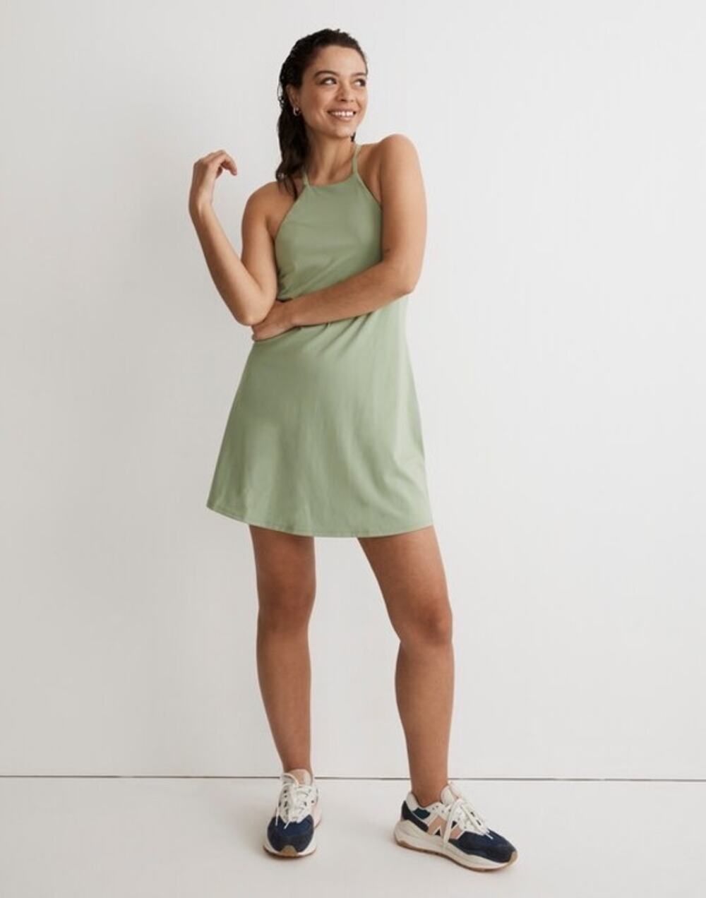 MWL by Madewell Open Back Active Dress Sage Green XL NWOT